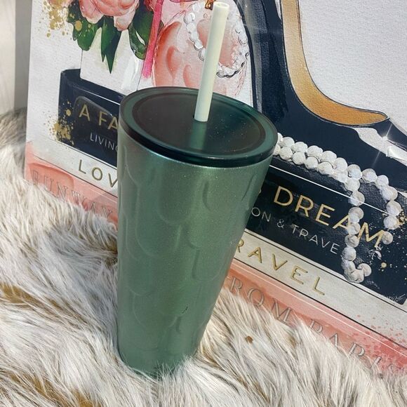 Starbucks Green Stainless Steel Mermaid Scales Venti Tumbler‎ - Picture 2 of 4